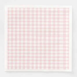 Roze strik en gingham preppy baby shower servet