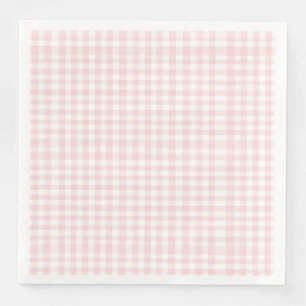 Roze strik en gingham preppy baby shower servet