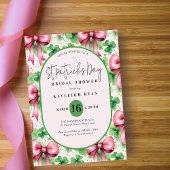 Roze strik en klaver St Patrick's Day Vrijgezellen Kaart