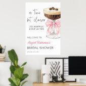 Roze strik Espresso Martini Vrijgezellenfeest - 24 Poster (Thuiskantoor)