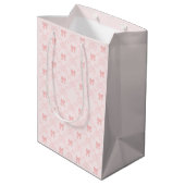 Roze Strik Esthetisch Notitieboek – Schattig & Vro Medium Cadeauzakje (Achterkant Gekanteld)