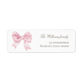 roze strik etiket (Voorkant)