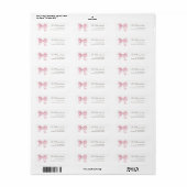 roze strik etiket (Full Sheet)