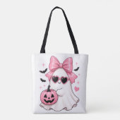 Roze Strik Fantomen Hart Zonnebril Tote Bag (Achterkant)