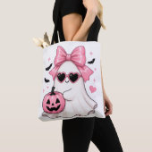 Roze Strik Fantomen Hart Zonnebril Tote Bag (Dichtbij)