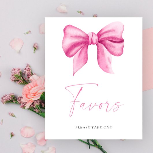 Roze strik - Favors Poster