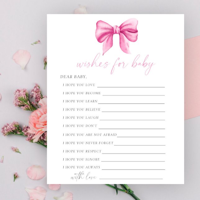 Roze strik - Feestspel | wensen voor baby spel (Creator heeft geüpload)