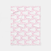 Roze Strik Fleece Deken (Voorkant)