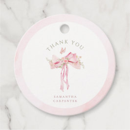 roze strik  FLORAAL foto afstuderen Bedankjes Labels