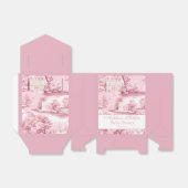 Roze Strik Franse Coquette Favor Doos Bedankdoosjes (Uitgevouwen)