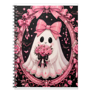 Roze Strik Geest Ballerina Coquette Halloween Notitieboek