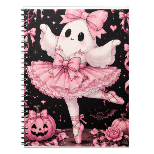 Roze Strik Geest Ballerina Coquette Halloween Notitieboek