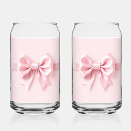 Roze Strik Glas Paar