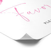 Roze strik - Gunstposter Poster (Hoek)