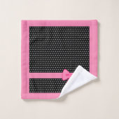 Roze Strik Handdoekenset Bad Handdoek (Wasdoekje)