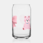 roze strik hart en blikvorm glas (Achterkant)