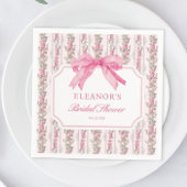 Roze Strik Hartenhuis Verloofde Bruiloft Feest Fav Servet