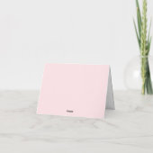 Roze Strik & Hartjes Bedanktkaart Bedankkaart (Achterkant)