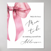 Roze strik Help de drukke moeder adres een envelop Poster (Voorkant)