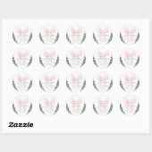 Roze strik Het is koud buiten baby shower sticker (Vel)