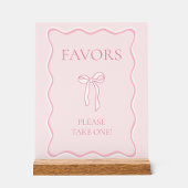 Roze strik Het sluiten van de knoop bruids douche  Acryl Bord