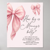 Roze Strik Hoe Groot is Mama's Buik Spel Poster (Voorkant)