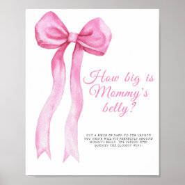 Roze strik - hoe groot is mama's buik spel  poster