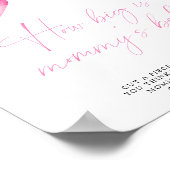 Roze strik - hoe groot is mama's buik spel poster (Hoek)