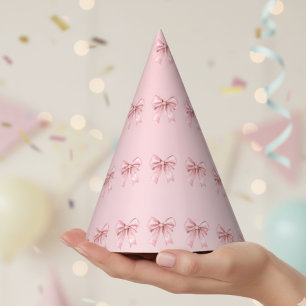 Roze Strik Hoedjes Verjaardagsfeestje