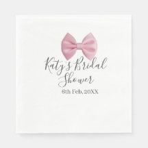 Roze strik huwelijksfeest naam datum pastel stijlv