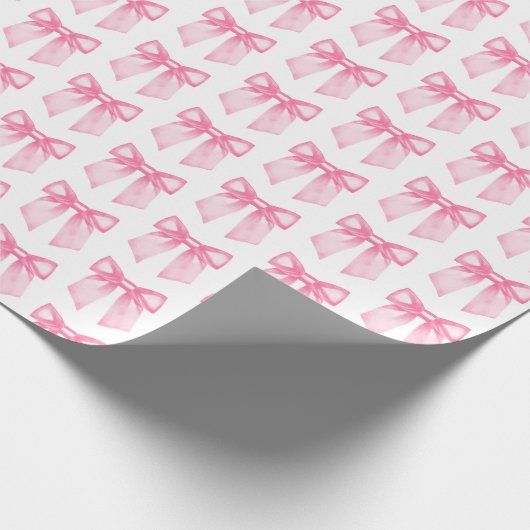  roze strik inpakpapier (Hoek)