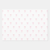 Roze Strik Inpakpapier Vel (Voorkant)