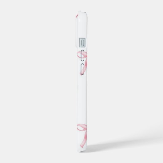 Roze strik iPhone hoesje 15 Case (Linkerkant)