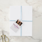 Roze strik juicht 50 jaar trouwdag  cadeaulabel (Met Touw)