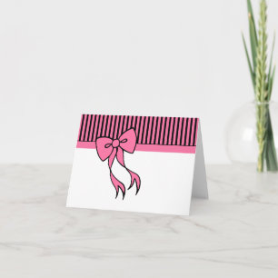 Roze Strik Kaart Bedankt
