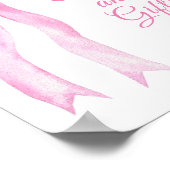 Roze strik - kaarten & cadeaus poster (Hoek)