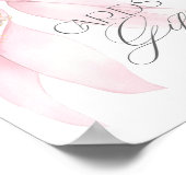 Roze strik Kaarten en geschenken Baby meisje Douch Poster (Hoek)