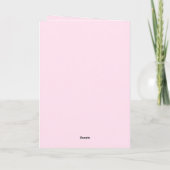 Roze Strik Kado Kerstmis Kaart (Achterkant)