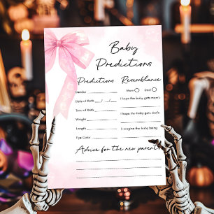 Roze Strik Kleine Boo Baby Voorspellingsspel