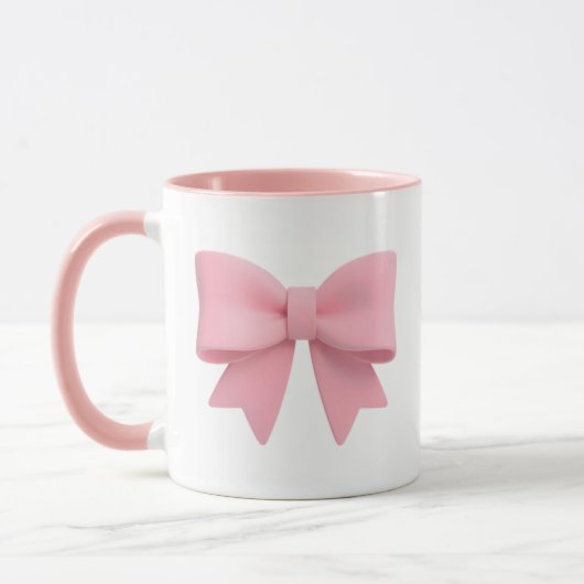 Roze Strik Koffiemok 🎀 Mok (Links)
