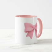 Roze Strik Koffiemok 🎀 Mok (Voorkant rechts)