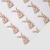 Roze Strik Konijn Konijnen Verjaardag  Tissuepapier (Detail)