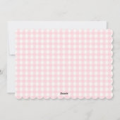 Roze Strik Krans Kerstmis Feestdagenkaart (Achterkant)