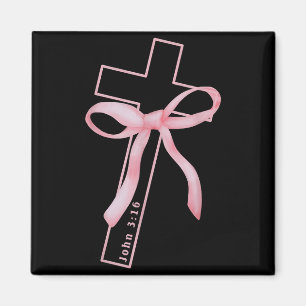 Roze Strik Kruis Grafisch Voor Meisje Vrouwen Chri Magneet
