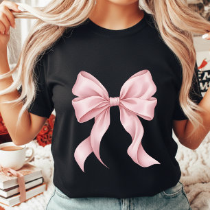 Roze Strik Kwajongens Esthetisch Lint Meisjesachti T-shirt