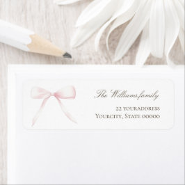 Roze strik label