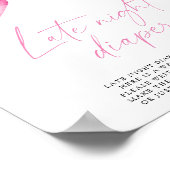 Roze strik - Late nacht luiers spel Poster (Hoek)