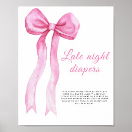 Roze strik - Late night luierspel Poster