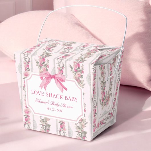 Roze Strik Liefdeshut Baby Shower Favoren Bedankdoosjes
