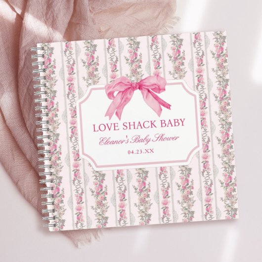 Roze Strik Liefdeshut Baby Shower Gastboek Notitieboek